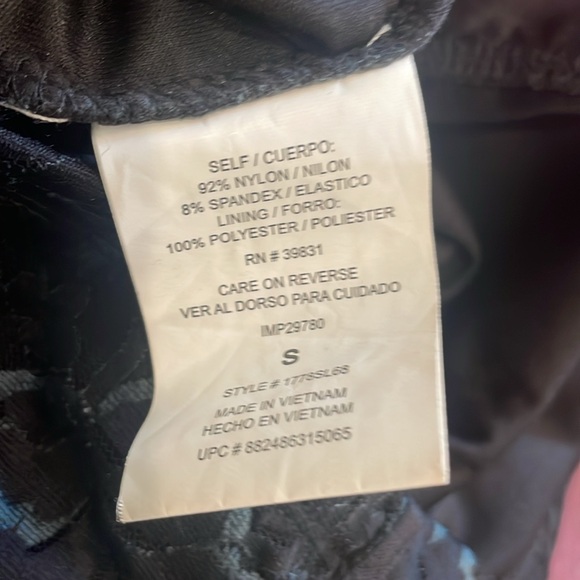 Vintage XOXO SLEEVELESS RUCHED Top in Black/Green Size S - Picture 9 of 10